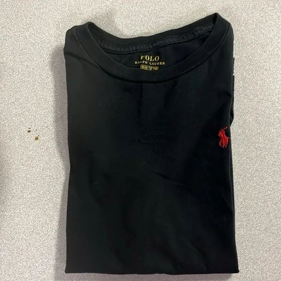 Polo Ralph Lauren Black Shirt Sleeve T Shirt Size M (10-12) - Picture 4 of 7